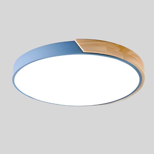 Nordic Macaron Runde Deckenlampe Holz LED Ø30 cm - Image 14