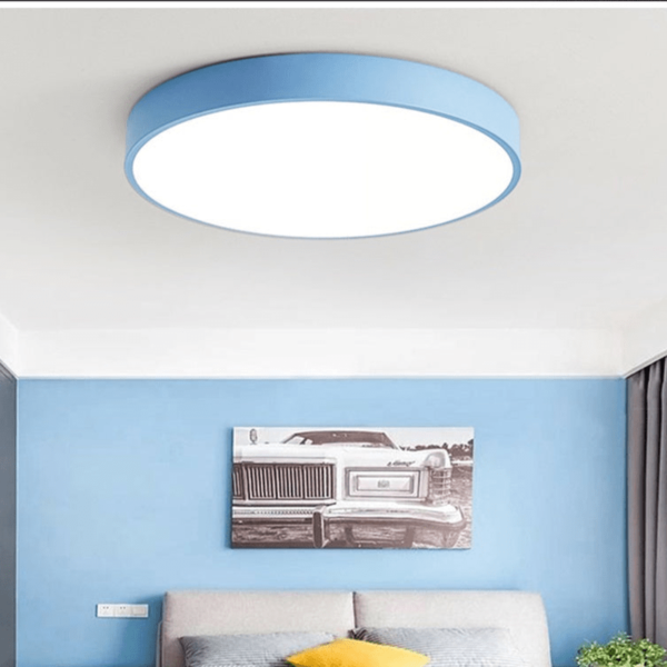 Nordic Macaron Runde Deckenlampe Holz LED Ø30 cm - Image 4
