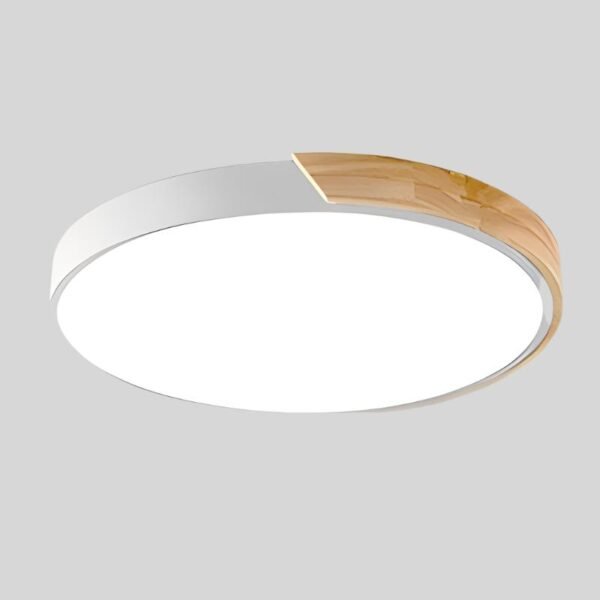 Nordic Macaron Runde Deckenlampe Holz LED Ø30 cm - Image 18