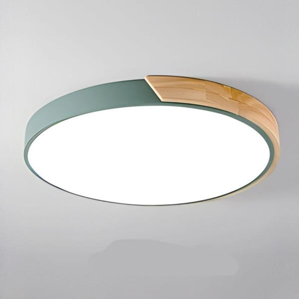 Nordic Macaron Runde Deckenlampe Holz LED Ø30 cm - Image 13
