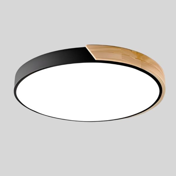Nordic Macaron Runde Deckenlampe Holz LED Ø30 cm - Image 17