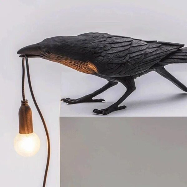 Kreative Krähen Wandleuchte von NovaLights in Schwarz-Weiß - Image 13