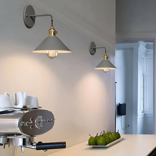 VintageStyle - Kegelförmige Metall Wandleuchte für Wohnzimmer - Image 3