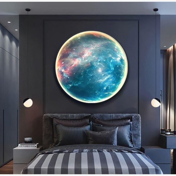 Aurum - Wandleuchte LED Circle Galaxy mit 9 Planetendesigns - Image 2